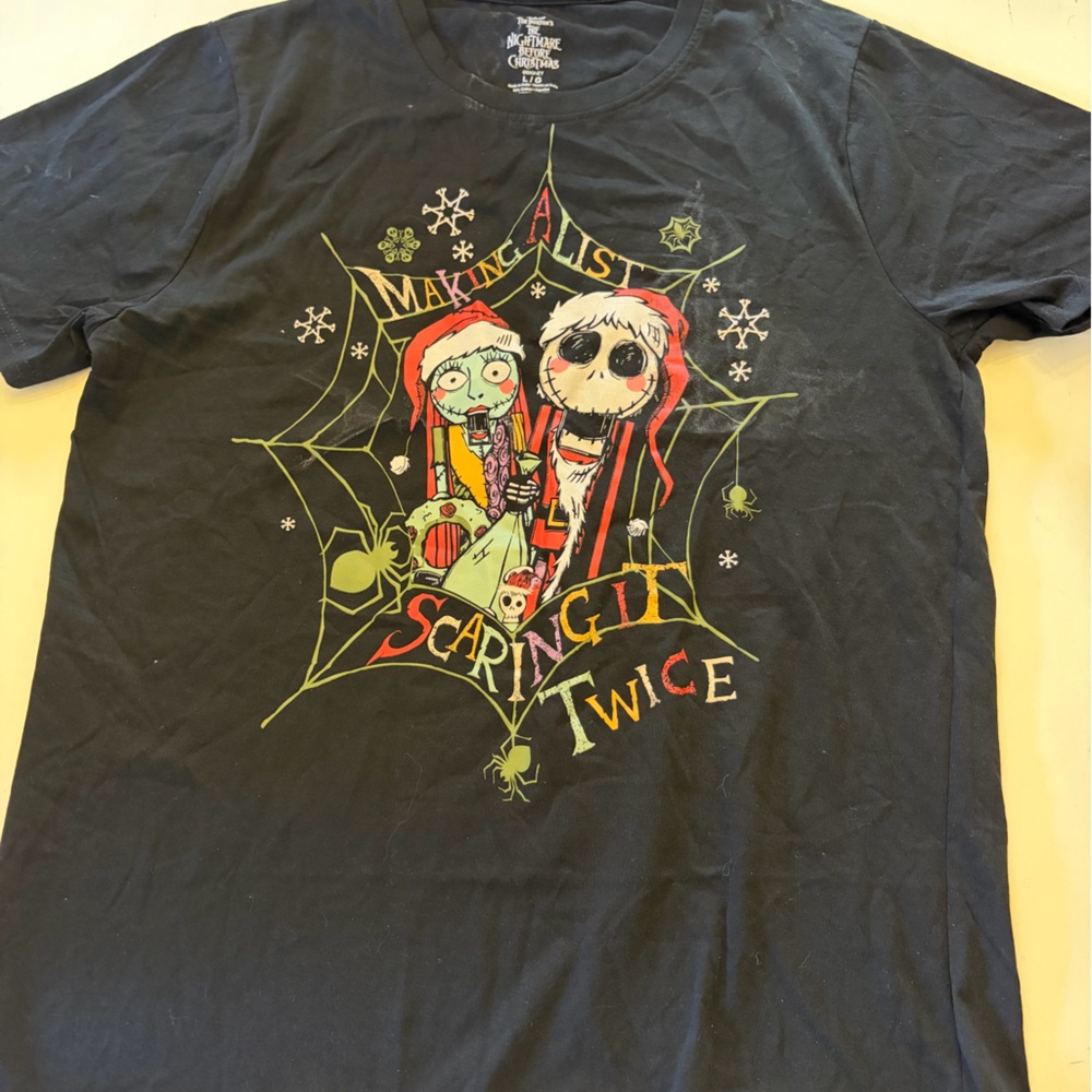 Disney Tim Burton’s The Nightmare Before Christmas Black Halloween Women T-Shirt